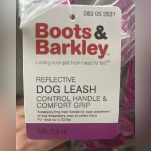 Comfort Reflective Double Stitch Dog Leash - Boots & Barkley PINK - Picture 7 of 8